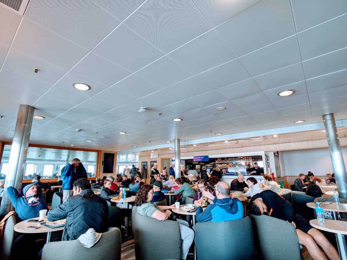 Bluebridge Ferry communal area while crossing the Cook Strait