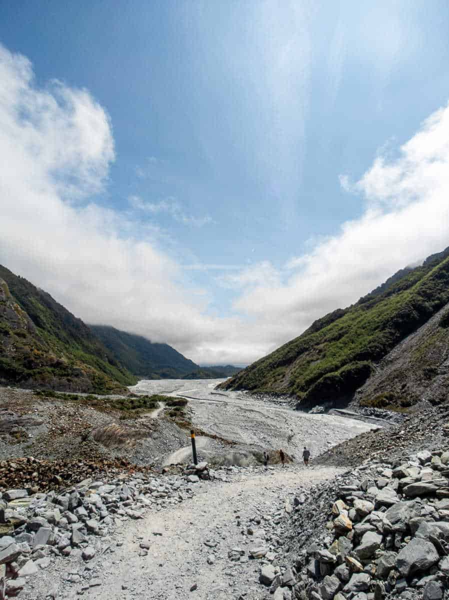 Franz Josef Glacier Valley Track River Bed