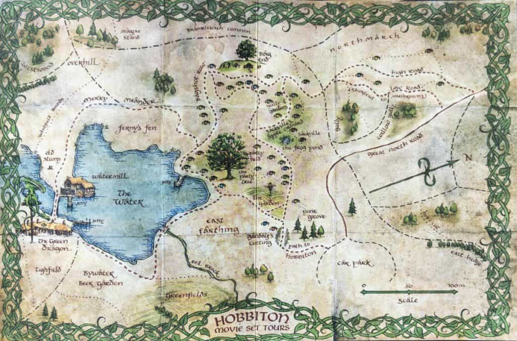 The Hobbiton Movie Set Map