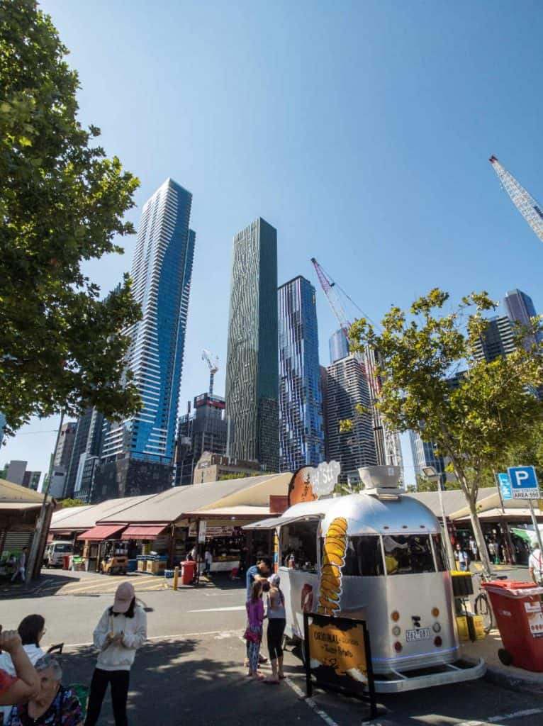 View of the CBD from Queen Victoria Market