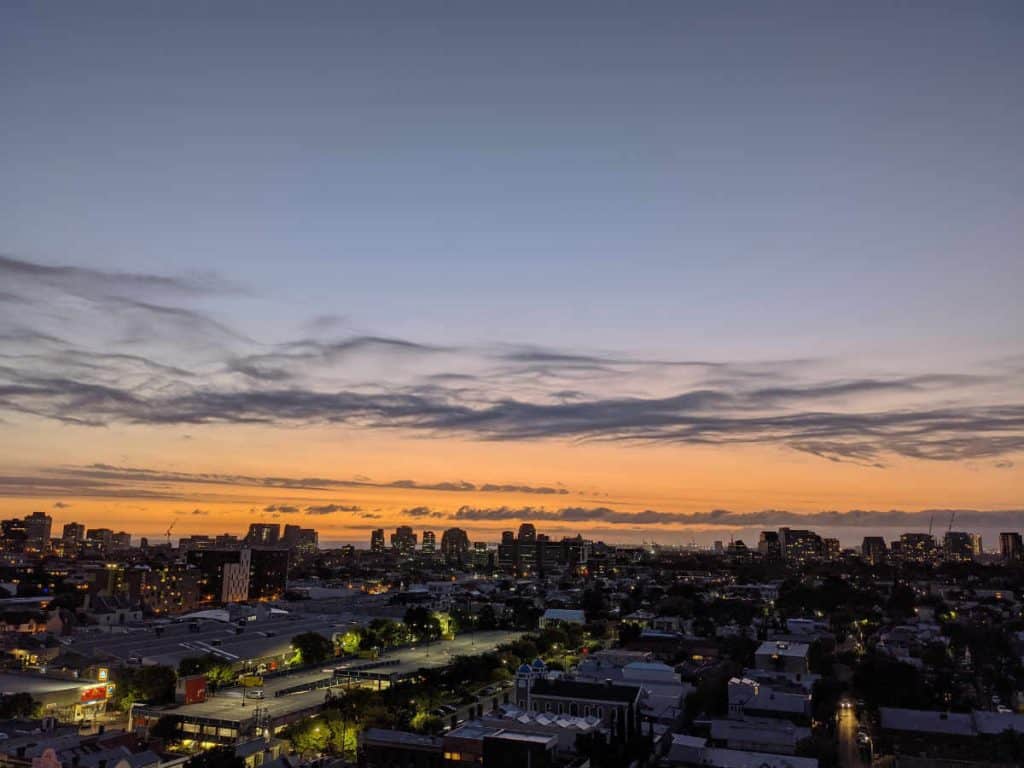 Sunset in Melbourne